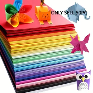A4 Construction Paper (50pcs), Multi-purpose High-quality Colored Paper, Drawing Paper, Suitable for Printing, Origami, and Artistic Crafts, Art Materials