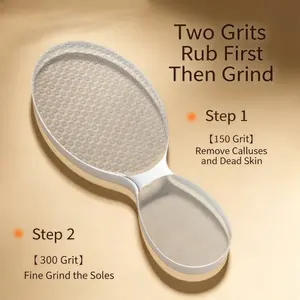 Glass Foot File with Storage Case, Double-Sided Pedicure Rasp, Foot Callus Remover, Removes Dead Skin & Callus, Shapes Nails, Home & Salon Use, Nail Tools