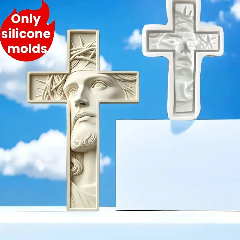 Cross Shape Silicone Mold for Christmas Decor, Clay, Resin, Soap, Candle Making, DIY Holiday Decoration Essential