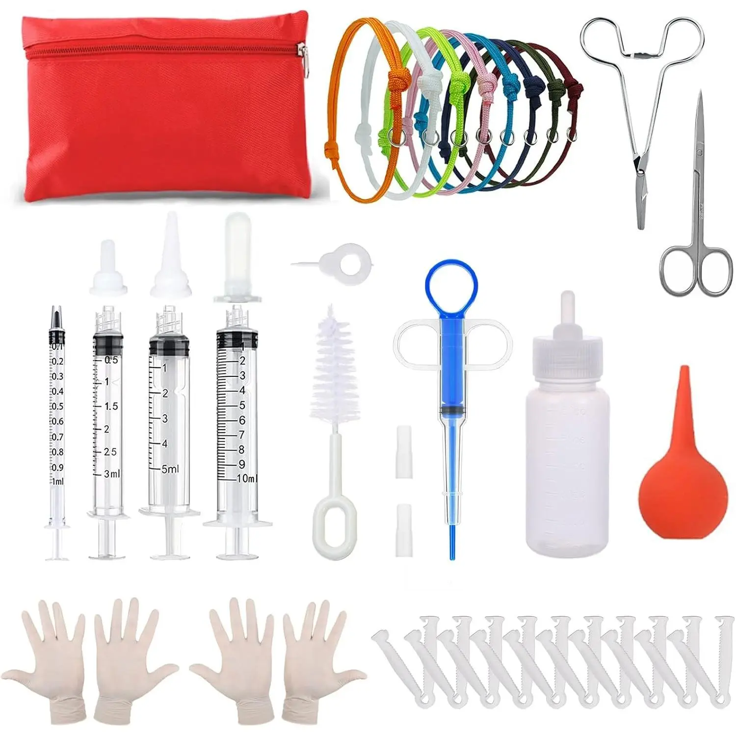 Puppy Kitten Whelping Supplies, Whelping Kit for Puppies Birth Newborn Pets, Pregnant Dog Birthing Supplies for Whelping Box, Pet Delivery Kit with Nursing Bottles