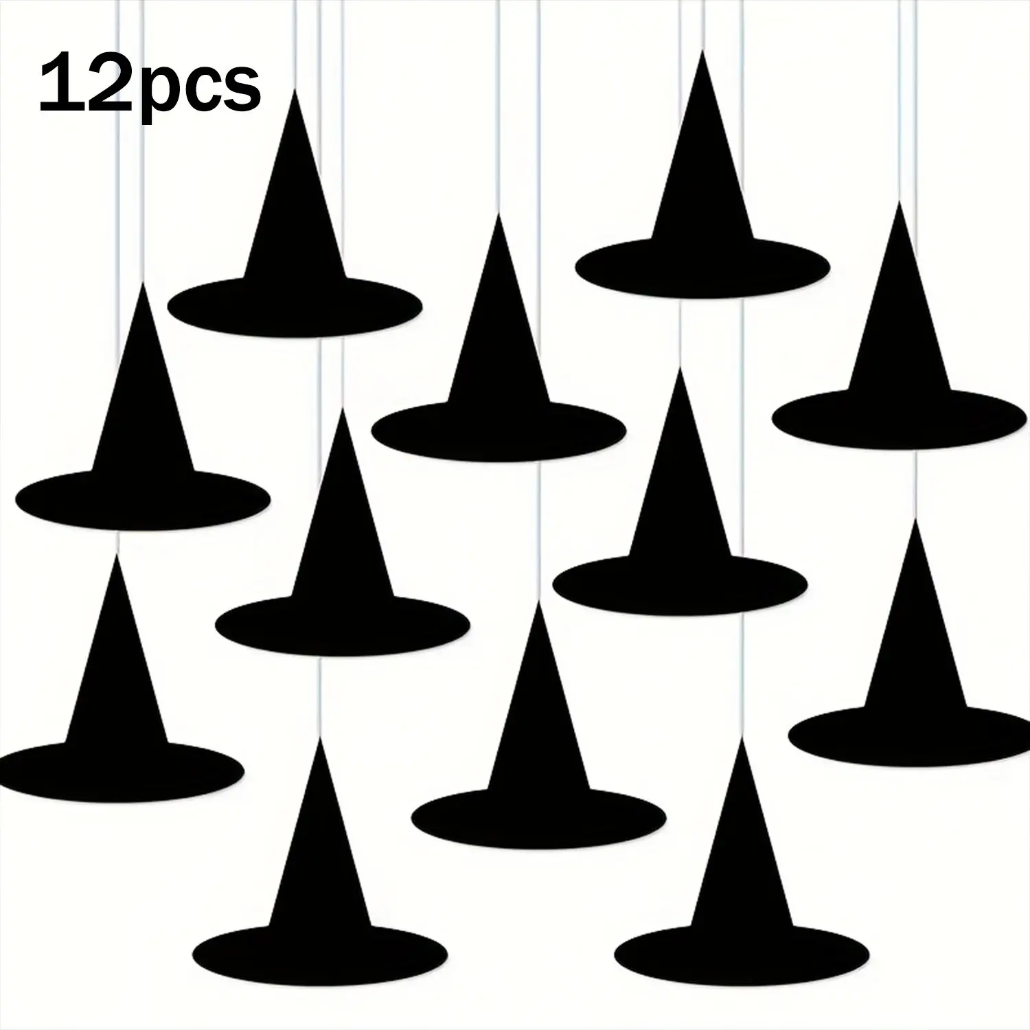 Halloween Witch Hat Hanging Decorations, Floating Witch Hat, Pointed Witch Hat, Indoor Outdoor Party Decoration, Entryway, Staircase, Hallway, Living Room, Bedroom