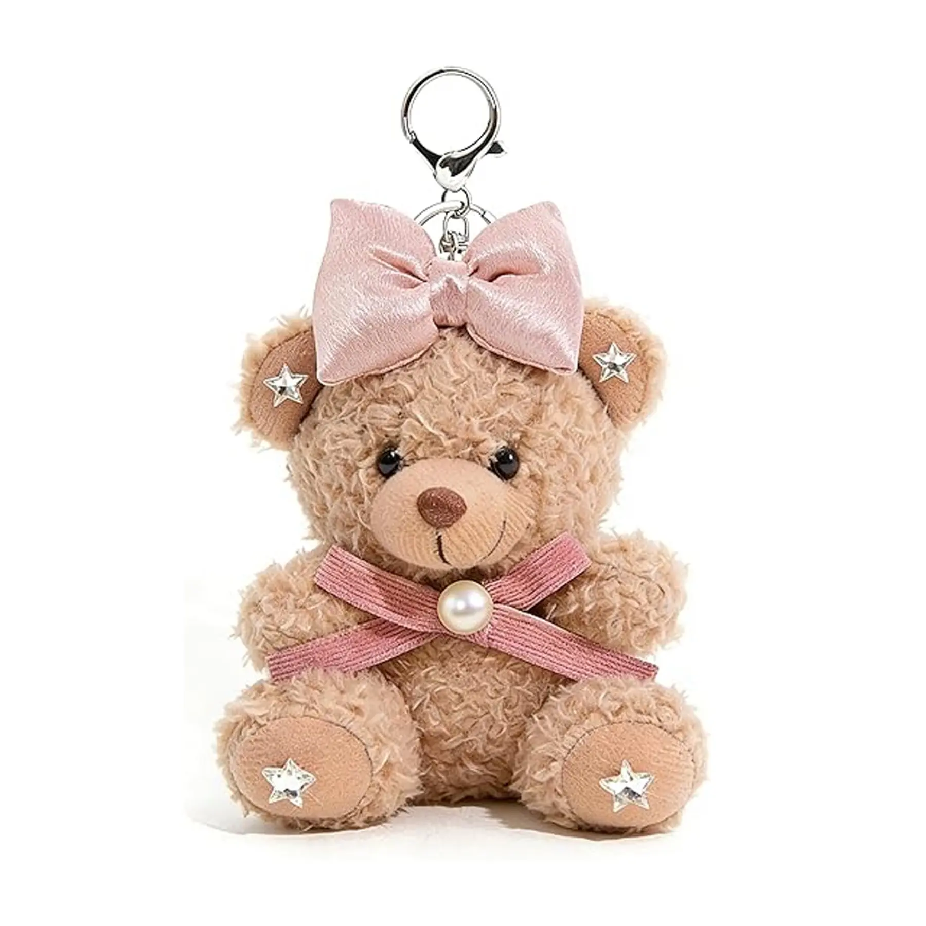 Cute Key Chain Plush Bear Bag Charm Teddy Bear Keychain Gift For Handbag,Purse, Backpack, Car Keys