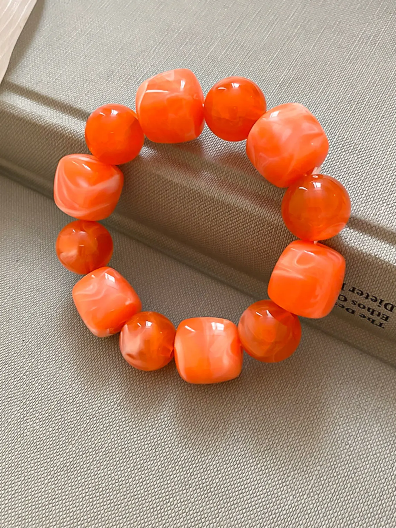 Irregular Chunky Acrylic Beaded Bracelet for Women, Bead Bracelets, Vintage Resin Bubble Ball Stretch Bracelet, Colorful Statement Wrist Jewelry, Daily Wear Vacation Party Accessory, Gift