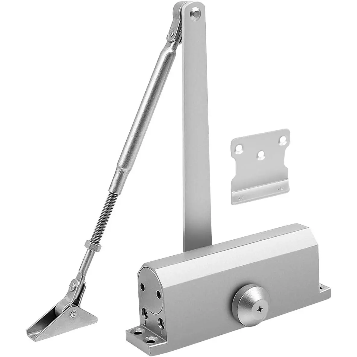 Automatic Door Closer Size-3: Hydraulic Slam-Free Soft Close, Adjustable Closing Speed, Quiet & Safe for Residential , Light Commercial & Office 95-128 lbs, , Easy Install