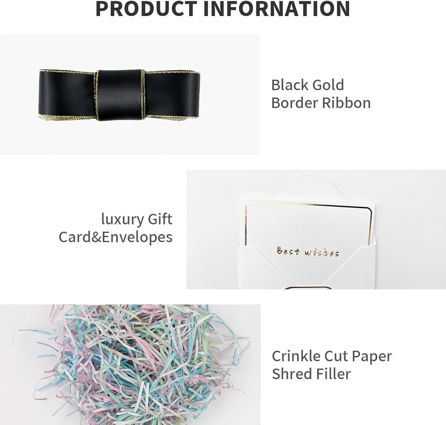 SUNDAY MIRTH Large  Box 16.5x13x5.5 inches,Black Boxes for Presents,Birthday,Valentine's Day,Mother's Day,Christmas,Anniversary