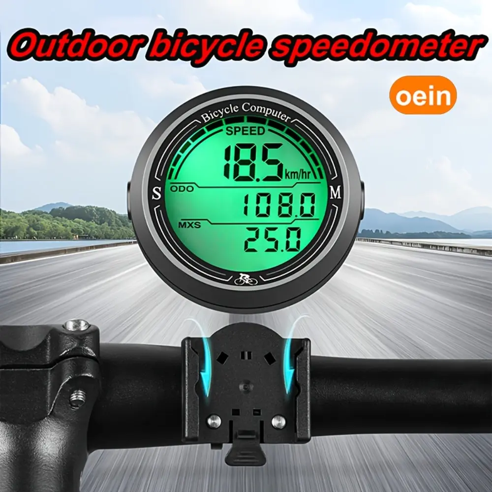 oein, Outdoor Cycling Speedometer, Cycling Wired Bike Computer, Bicycle Speedometer Odometer with Large Digital Display, Life Easy Installation for Biking Adventures, Cycling Gear