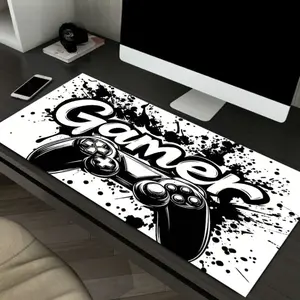 Silica Gel Mouse Pad, Ink Splash Gamer Large Size, Non-Slip Rubber Base, Washable and Durable, Ideal for Gamers, Office, School, Home Decor