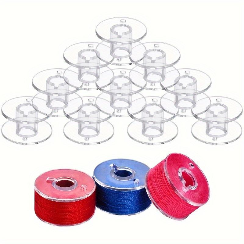 Clear Sewing Machine Spool, 100pcs/set Universal Multi-function Spindle Sewing Machine Spool, Household Transparent Plastic Spindle for Sewing Machine Sewing Tools