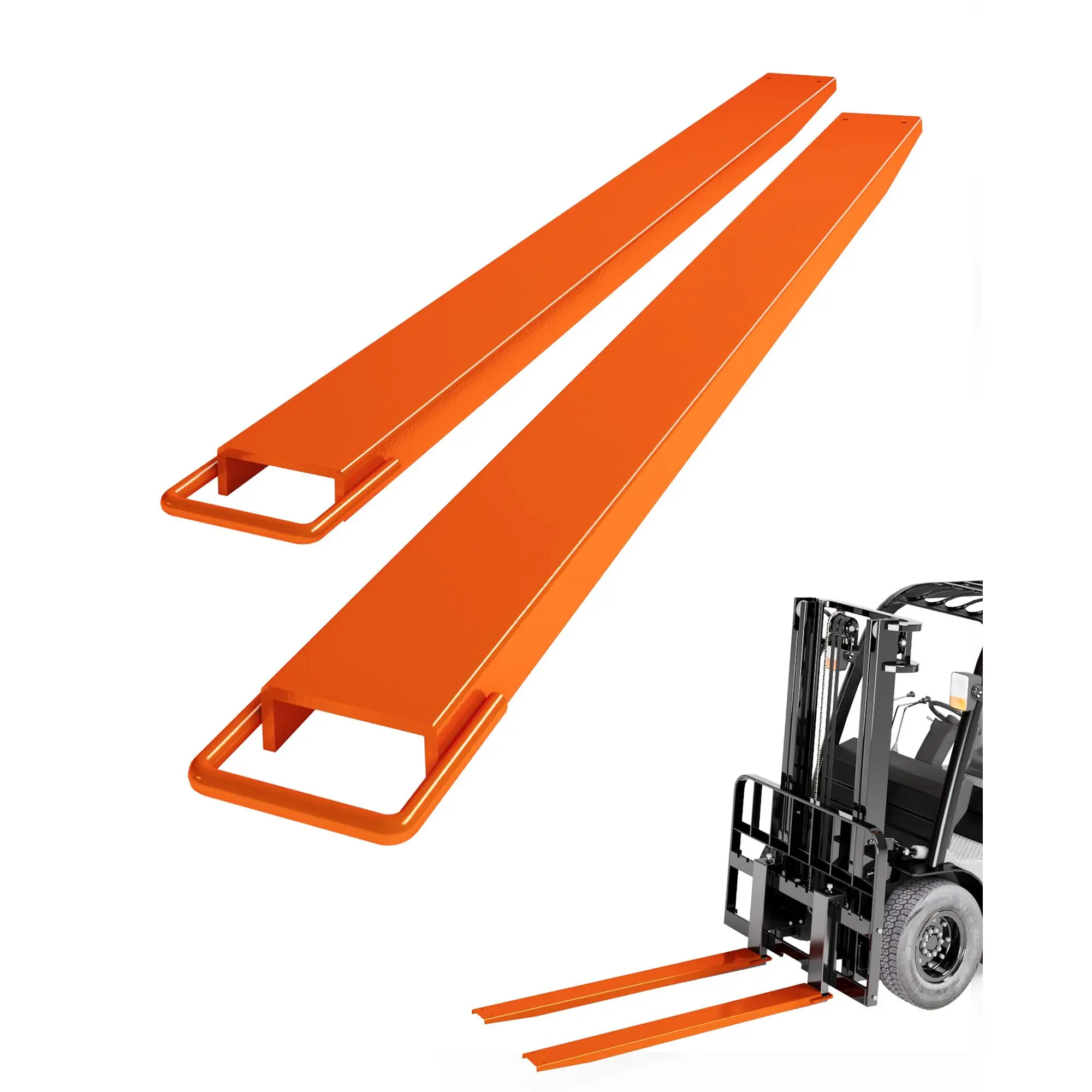 Heavy Duty Steel Forklift Extensions – 84 Inch Length – 4.5 Inch Wide Pallet Fork Attachment – Durable Material Handling Extender – 1 Pair – For Forklift Trucks