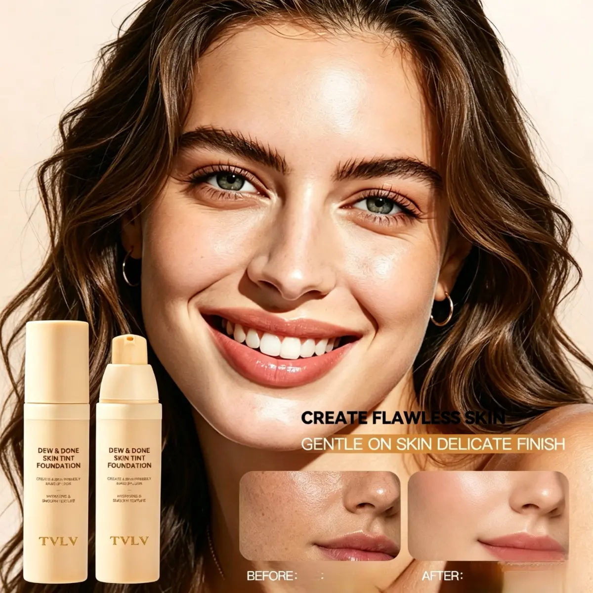 Hydrating Dewy Skin Tint  Long Lasting Transfer-Resistant Wear, Natural Buildable Coverage, Non-Caking Skincare Face Makeup