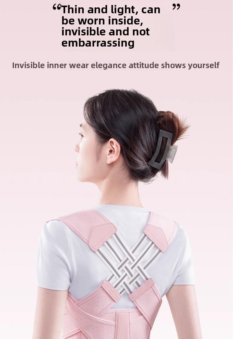 Back & Shoulder Posture Corrector — Unisex Adjustable Brace, Breathable, Discreet Under Clothes, Helps Hunchback, All-Day Wear for Office or Home