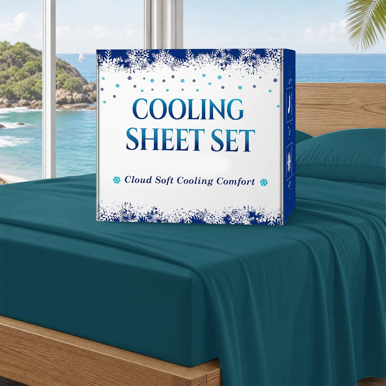 MUXHOMO Bamboo Cooling Bed Sheets，Up to 17" Extra Deep Pocket Bamboo Bed Sheet Set, All Round Elastic Fitted Sheet, Luxury Soft Cooling Sheets for Hot Sleepers, 4 Pieces，High-Quality Sheets For Kids，Men,Women
