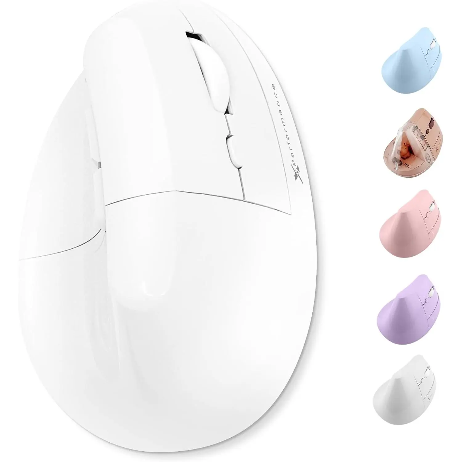 Vertical   - (BT + 2.4Ghz) - Click in Comfort - Up to 4000 DPI, 6 Button, Rechargeable -   Vertical   - for  and PC - White