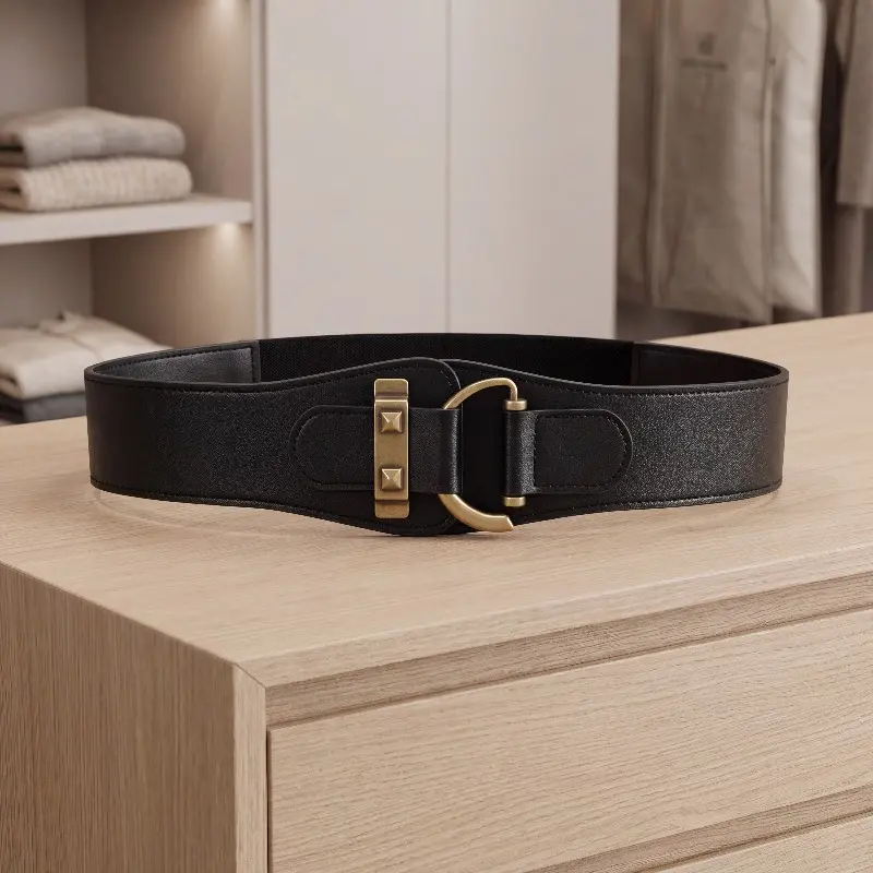 Women's vintage elastic waist belt/cincher—perfect for accessorizing dresses, festive outfits, and creating a summery vibe.