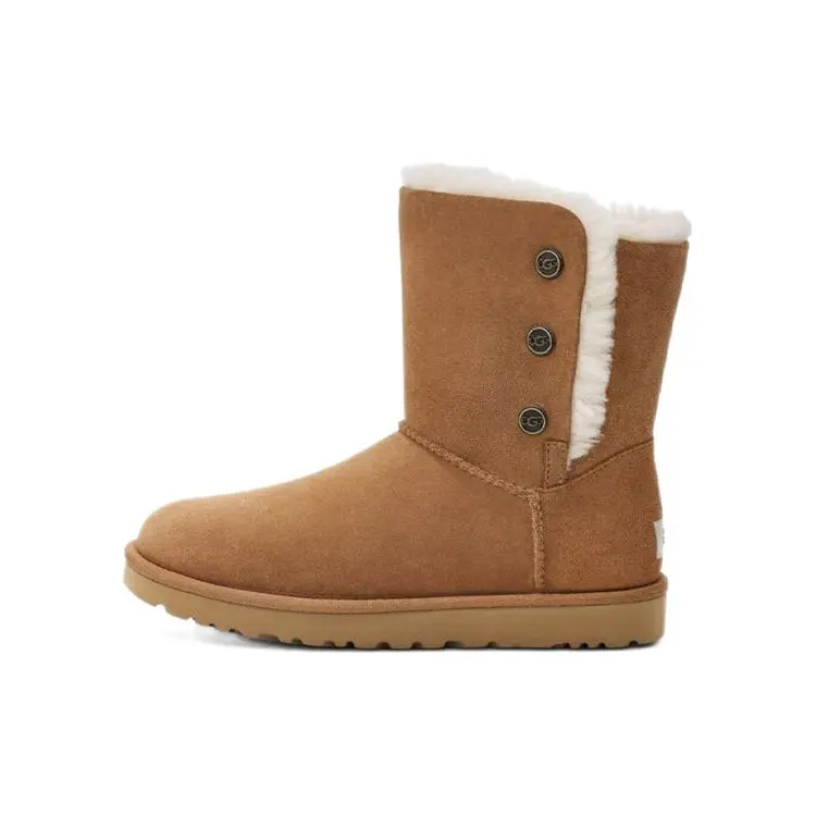 UGG Bailey Snaps Women’s Fashionable Mid-Cut Snow Boots with Warm Lining, Durable Traction, and Cushioned Comfort Verifiable, with credentials and supporting global authentication