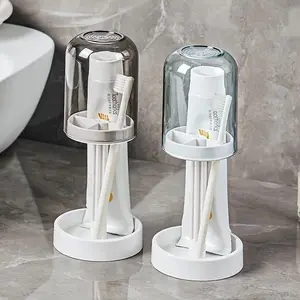 Bathroom Vanity Organizer Rack, Toothbrush Cup Holder for Sink, Counter and Restroom Storage