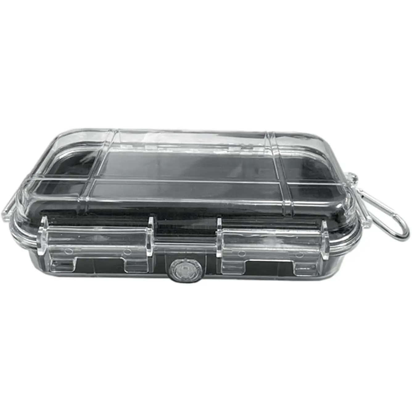 Heavy-Duty Waterproof ABS Black Organizer Storage Box with Hinged Lid and Snap-Fit Design