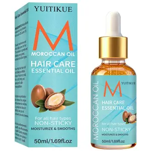 50ML Yuitikue Moroccan Argan Hair Oil, Deep Nourishment for Damaged Hair, Heat Protection, No Rinse, Suitable for All Hair Types