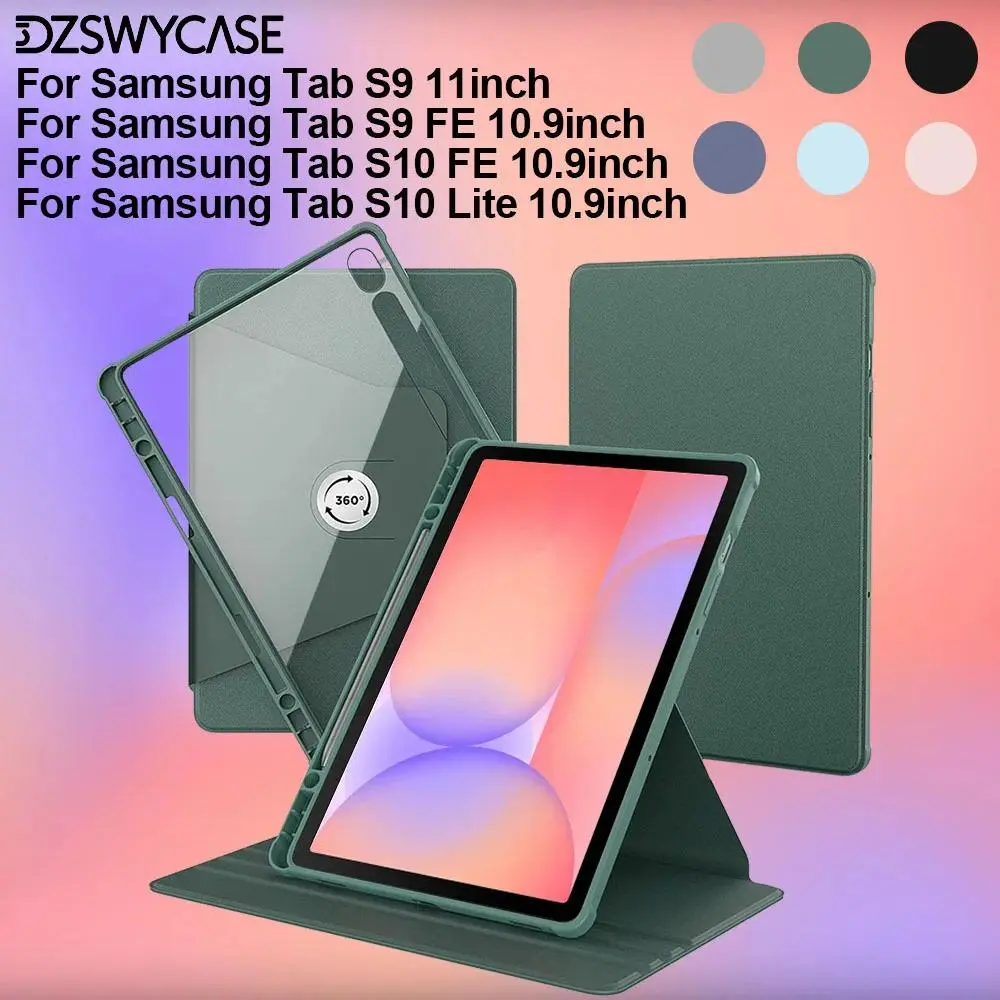 360° Rotatable Tablet Cover｜Sturdy Protective Case Fit Samsung Tab S10/S9 FE/S10 Lite 10.9"/S9 11‑Inch
