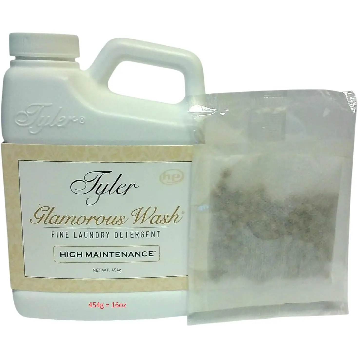 Glamorous Wash High Maintenance (16 OZ) Laundry Detergent with Glamorous Sachet Single Pouch