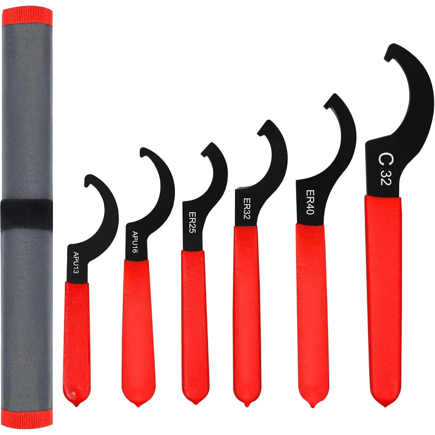 6Pcs Corrosion-Proof Heat-Treated Spanner Wrench Set, Mechanics’ Tools for Motorcycle Coilover Shock Adjustment, Coilover Tool for Threaded Nuts