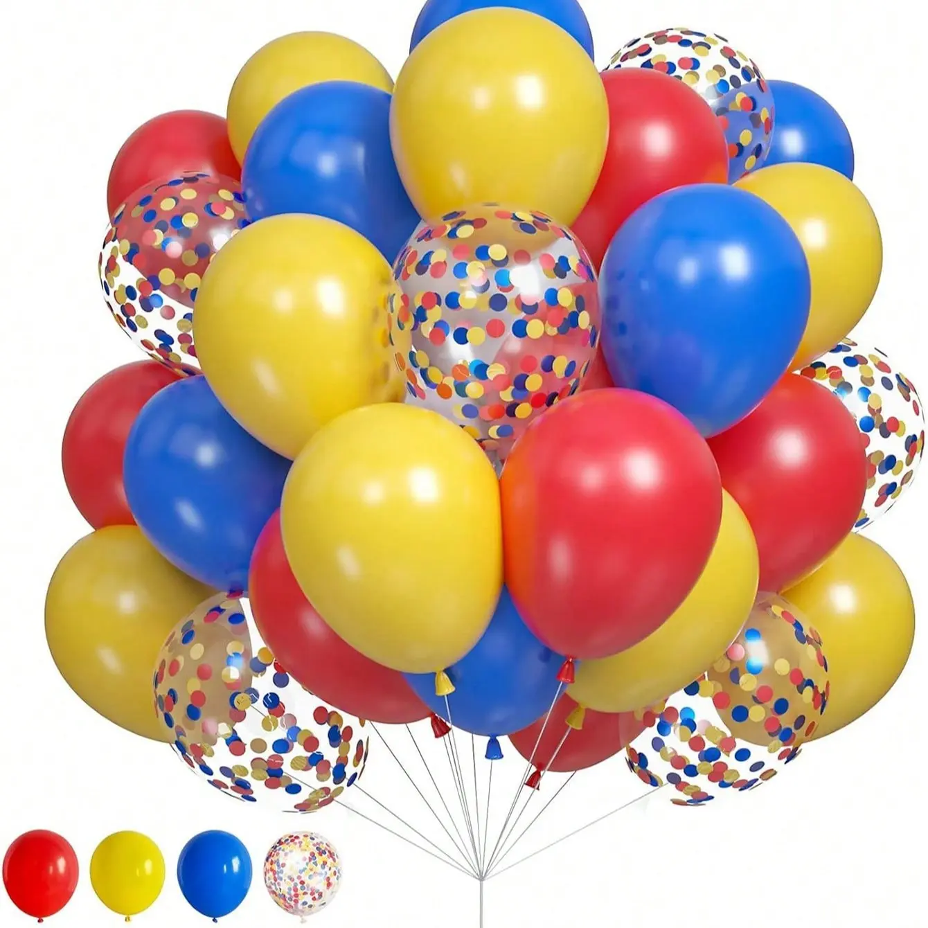21pcs 12-Inch Blue Balloon Set, Balloon Party Supplies, Balloon Decoration, Includes Confetti, Latex Material, Perfect for Carnival, Circus Theme Birthday Party, Wedding Decor