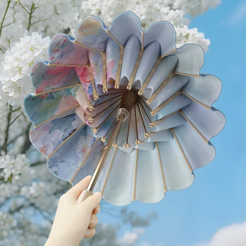 32 bone ancient wind folding umbrella women's weather and rain dual-purpose sun protection UV protection sun umbrella