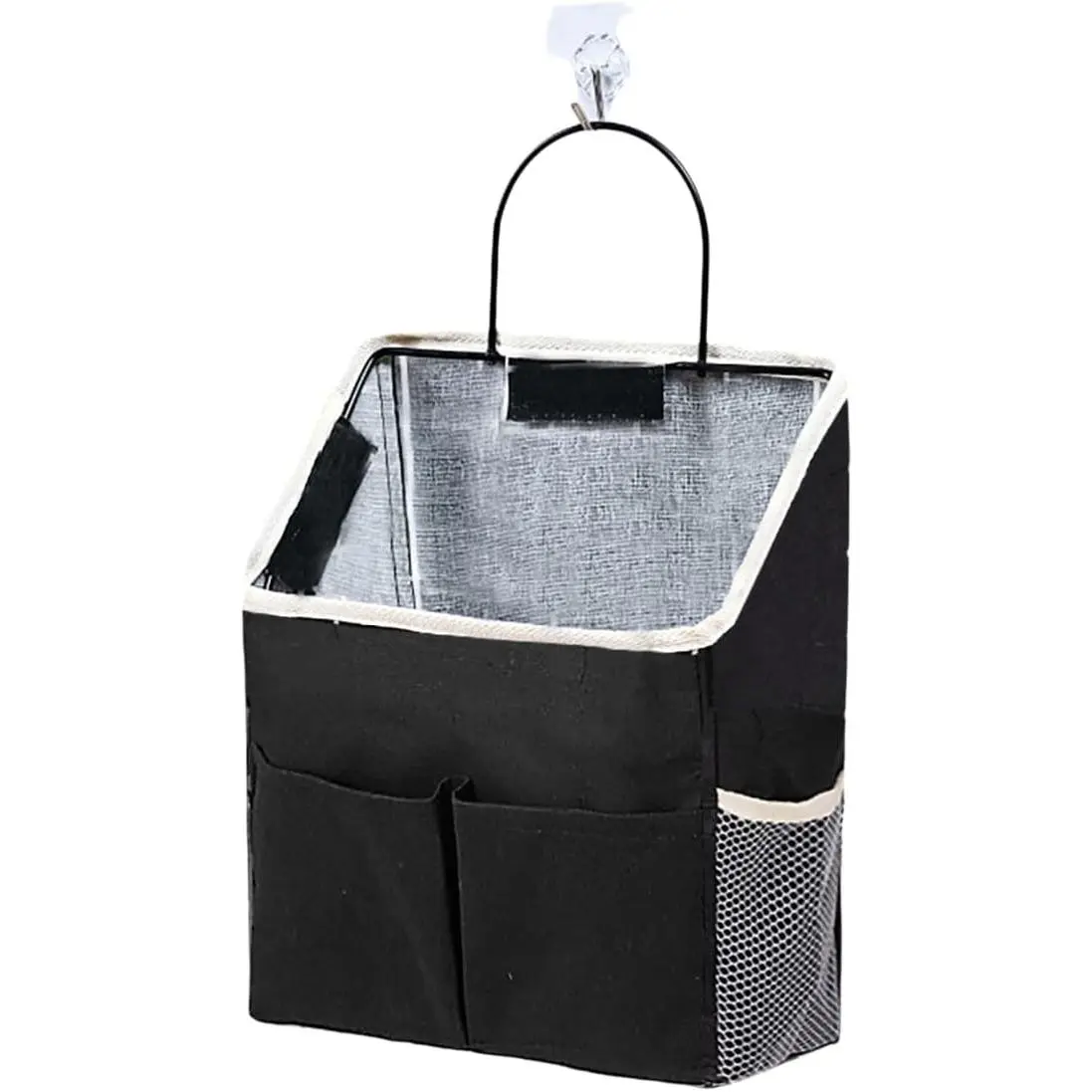 Wall  Storage Bag,Wall  Organizer Bags with Pockets, Wall Organizer Storage for Dormitory Bathroom Bedroom Kitchen(Black 1)