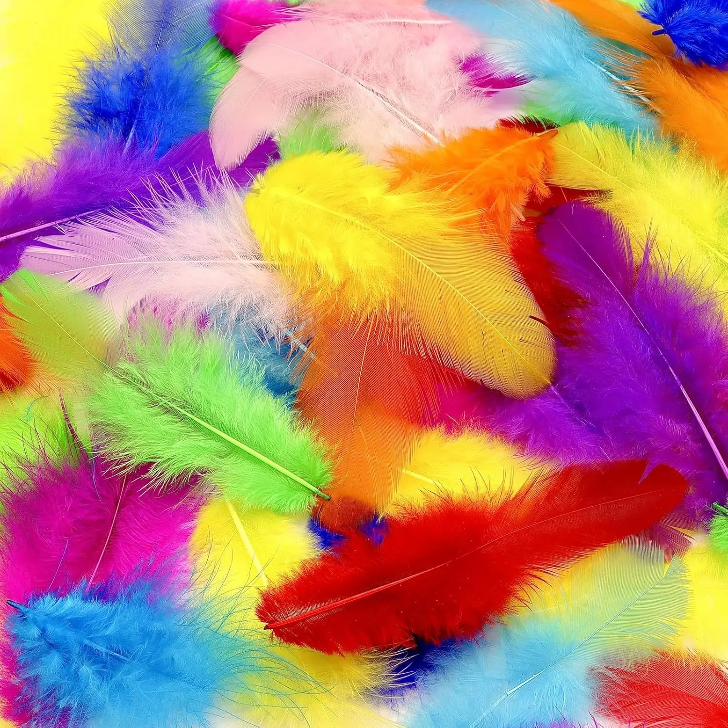 800Pcs 3-5 Inch Bulk Natural Colorful Rooster Feathers for DIY Crafts, Kindergarten Crafting, Wedding Family Party Decorations, Dream Catcher Supplies