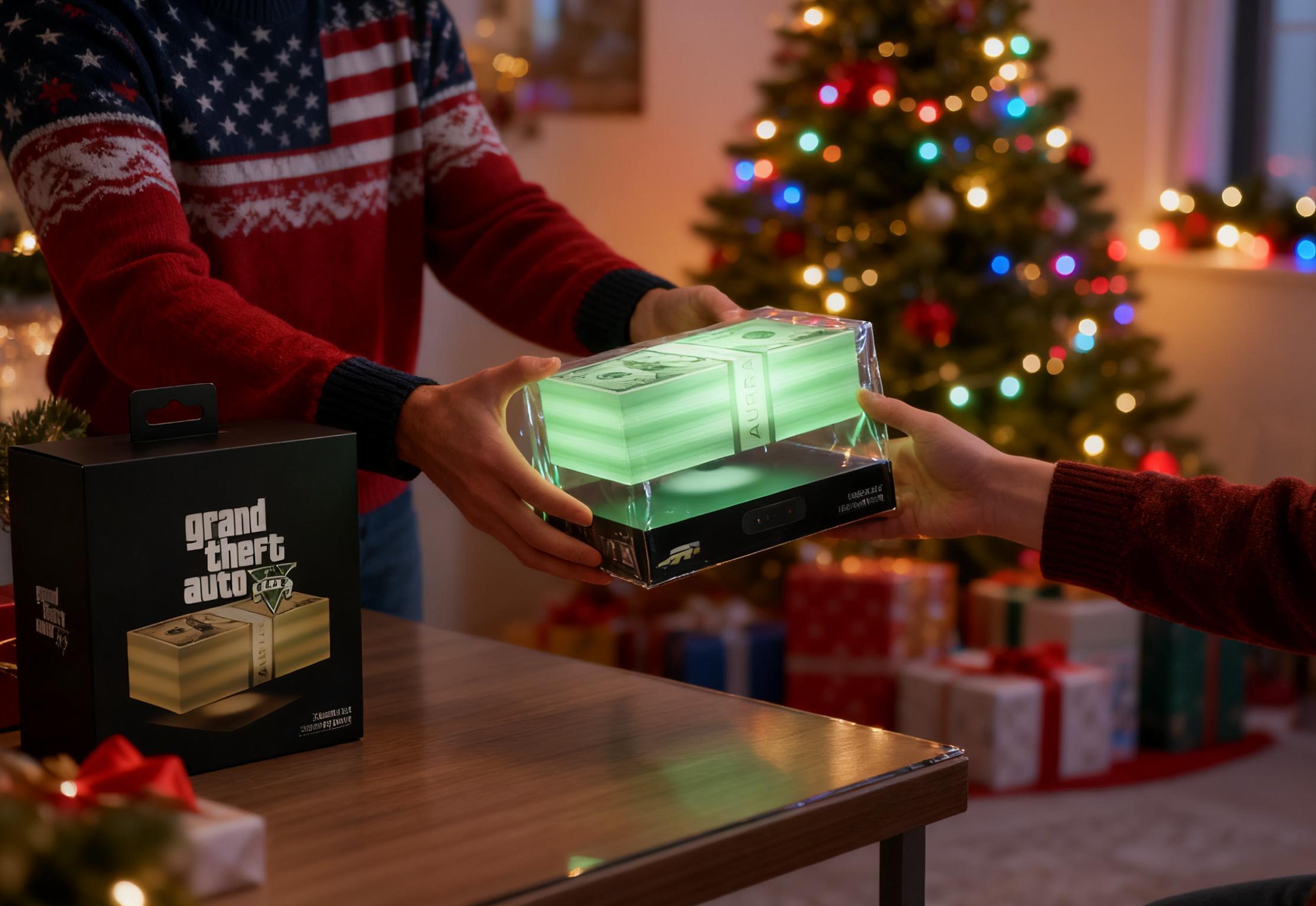 Magnetic Levitating Lamp - 3D Printed, G-ta Cash Drop Light, A Classic Gaming Decor, Perfect for Room and Desk Decoration, Game Rooms, Bedrooms, and the Perfect Gift