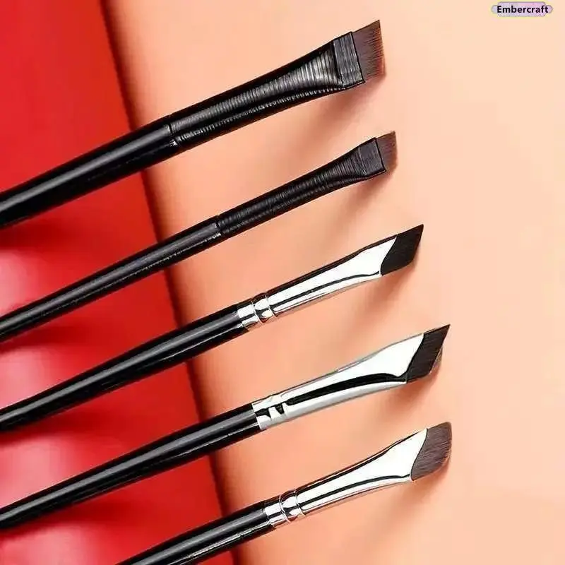 5/7 Piece Eye Makeup Brush Set, Precision Angled Brow Brush, Fine Tip Eyeliner Brush and Detail Waterline Brushes, Professional Cosmetic Tools for Eyebrow Definition, Lash Line Application, Natural Makeup, Soft Glam and Daily Beauty Looks
