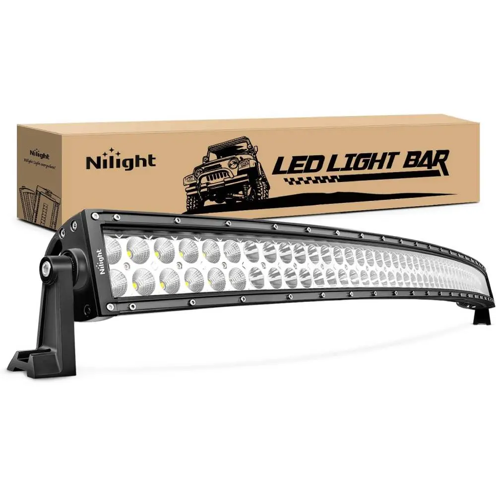 Nilight 42 inch Curved LED Light Bar - 240W Aluminum Spot-Flood Combo Car Lighting, 9-30V DC Waterproof Long-Range Off-Road Work Light with Mount for Pickup, SUV Roof/Bumper