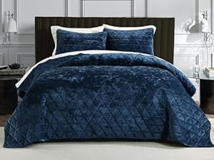 Velvet Set Queen Size Bedding Set, Cream White Velvet Comforter, Luxury Bedspreads Queen Size, Cream White Bedding,Soft Lightweight for All Season