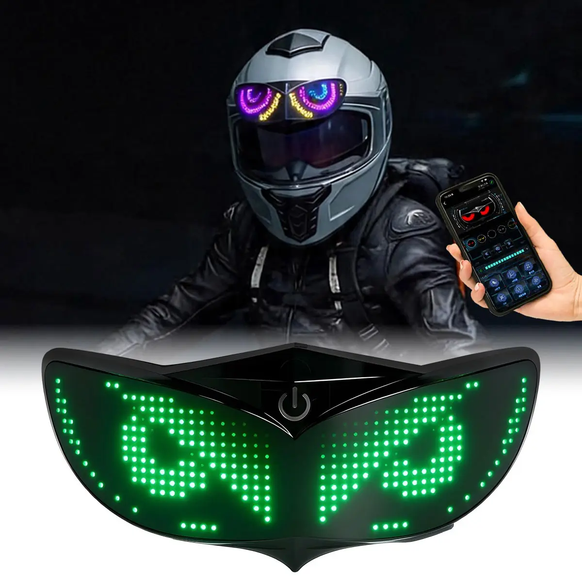Brake Free Helmet Light, Weatherproof LED Motorcycle Helmet Light, APP Programmable, Bike Bicycle Rear Safety Light, Decorative Light, Bicycle Lights, Cycling Light