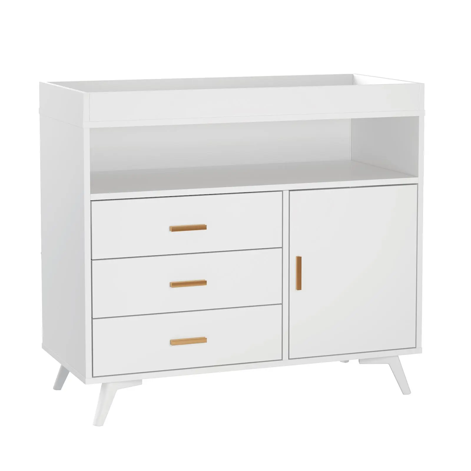 Infant 3-Drawer Changing Table Dresser with Removable Changing Pad - Indoor Furniture Cupboards Cabinets, Removable Pad