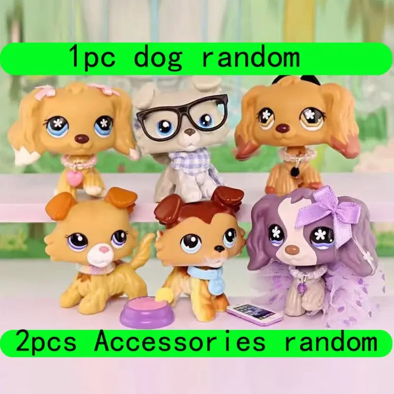 Lps Cocker Spaniel Doll Ornament, Decorative Figurines, Includes 2 Random Cute Accessories, Collectible Gift for Birthday, Christmas, Halloween
