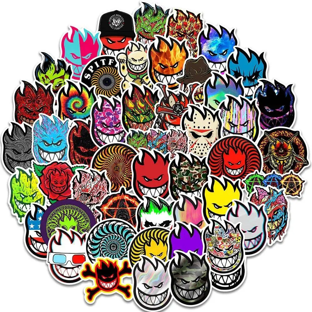 Brand Spitfire Cool Designs Graffiti Stickers, 15/50Pcs Waterproof DIY Decoration for Vehicles, Kids’ Customized Gifts (Skateboard, Car, Guitar, Motorcycle, Luggage), Water-Resistant
