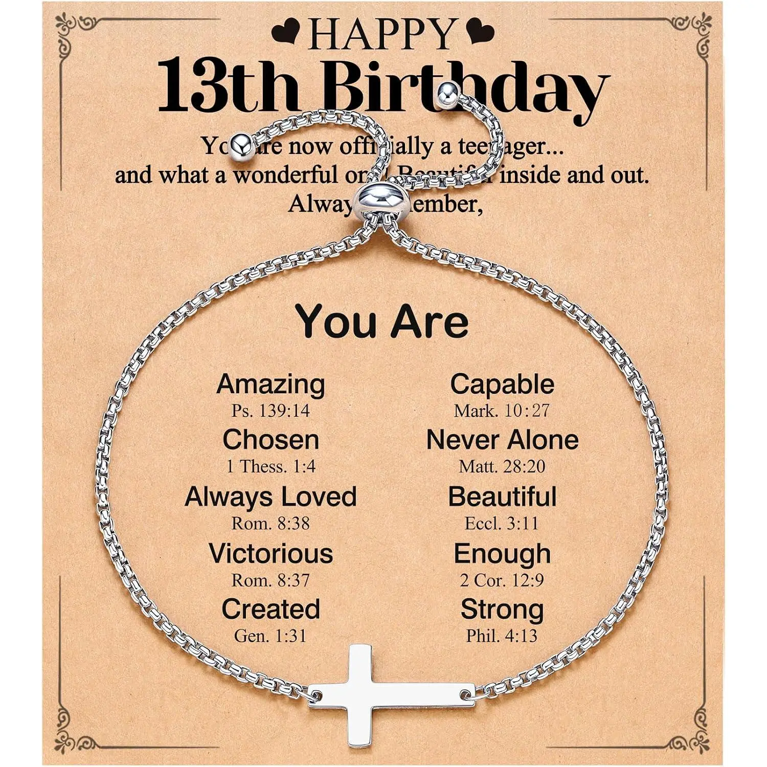 Happy 11th 12th 13th Birthday Gifts for Girls  Bracelet