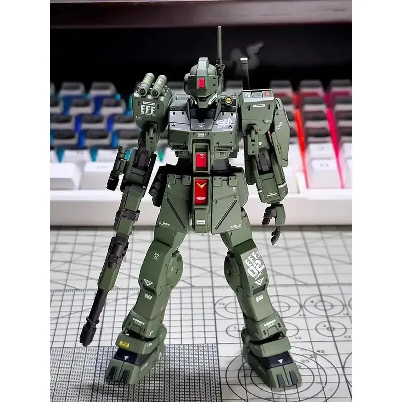 New XFS HG Rgm-79s Gm Spartan 1/144 Scale Plastic Assembly Model Kit, Decorative Model Kit Action Figure Hobby Toy for Adult Collectibles Gifts, Model Kit Action Figures