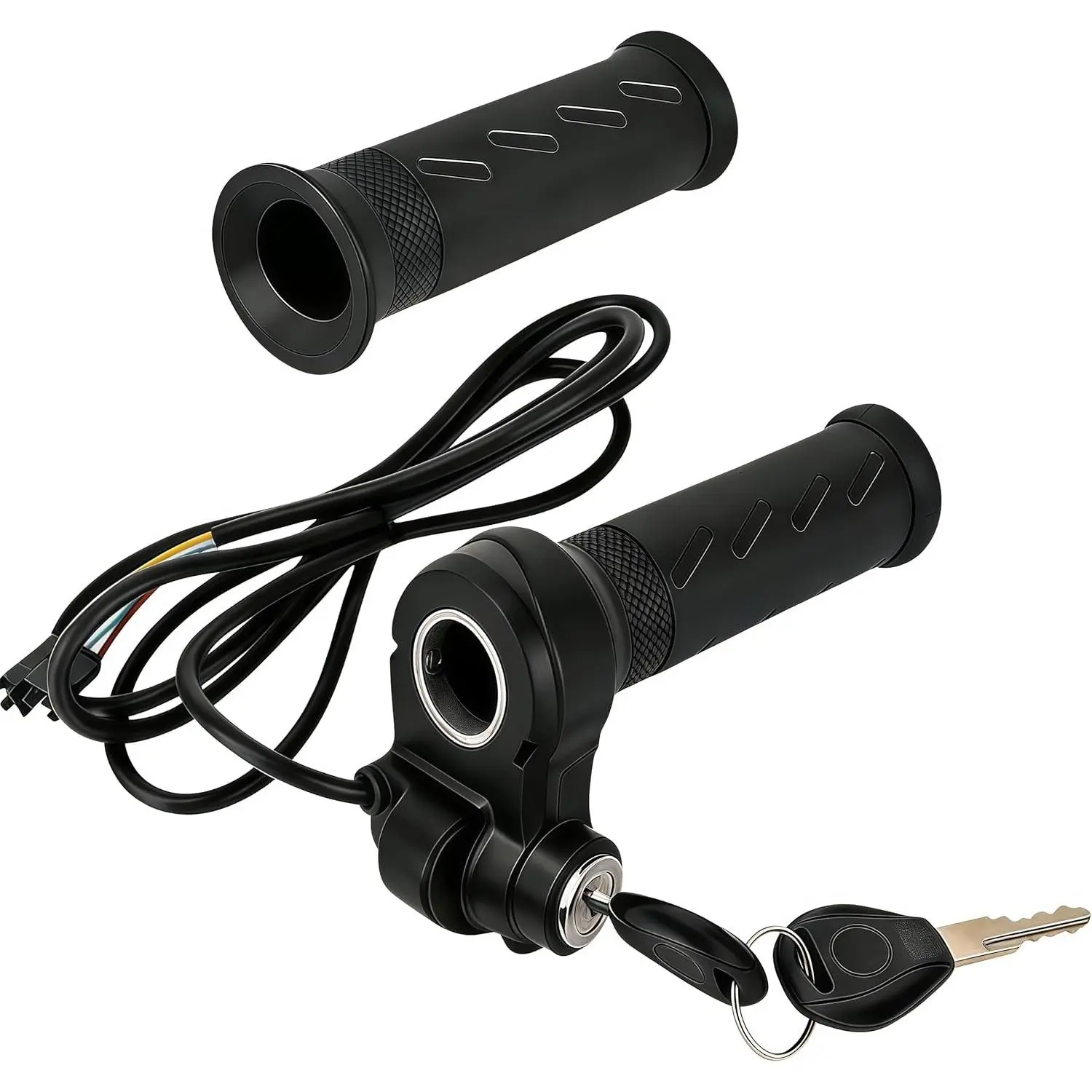 Full Twist Throttle Fits for Ridstar Q20, 3 pin Waterproof Plug Compatible Fit for Ridstar Q20/Q20 Pro Lite E-Bike, with 2 Keys Upgrading Electric Scooter Trike Accessories Universal Voltage