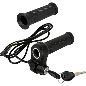 Full Twist Throttle Fits for Ridstar Q20, 3 pin Waterproof Plug Compatible Fit for Ridstar Q20/Q20 Pro Lite E-Bike, with 2 Keys Upgrading Electric Scooter Trike Accessories Universal Voltage