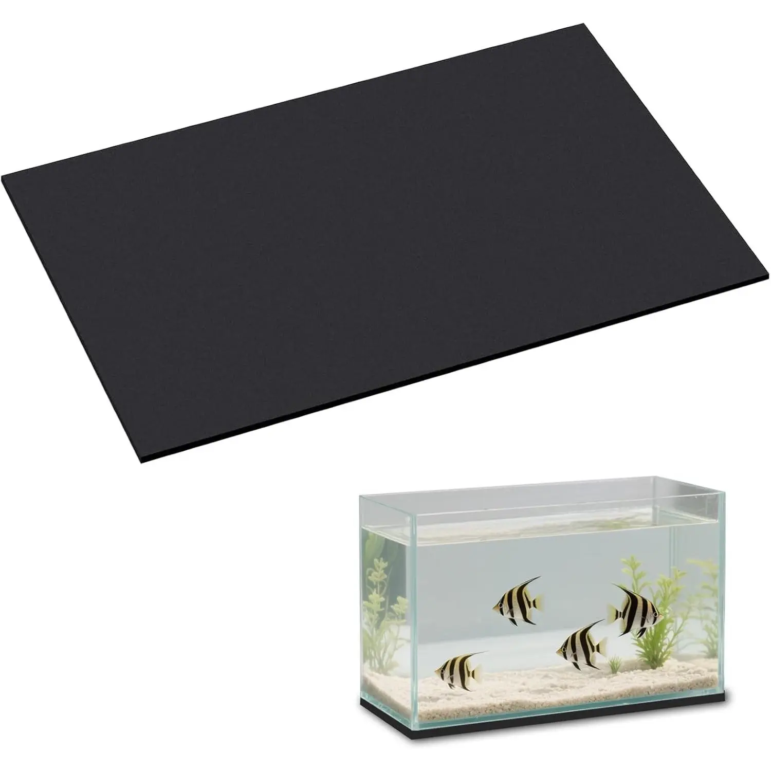 Aquarium Leveling Mat 21.6 x 13Inch Self Leveling Mat for Under Fish Tank Waterproof Compressible Neoprene Sponge Foam Rubber Sheet Roll Without Adhesive