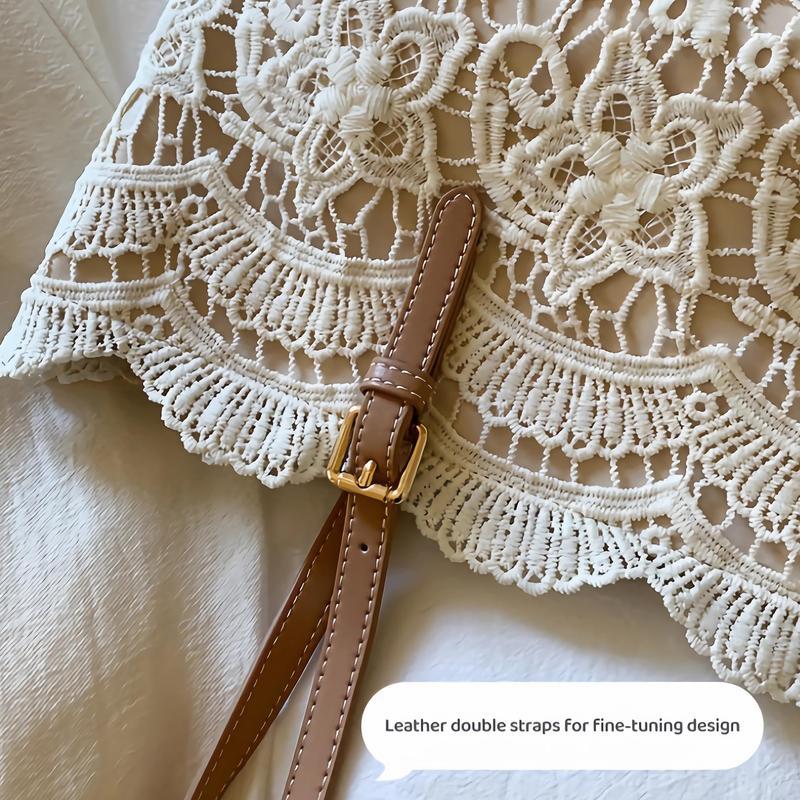 Vintage Lace Kiss Lock Shoulder Bag for Women, Elegant Crossbody Bag with Adjustable Strap, Lightweight Fashion Purse for Daily Use, Party, Wedding and Travel