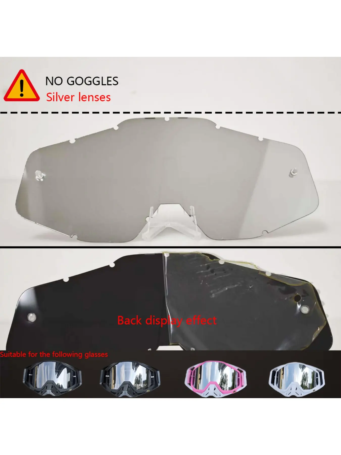 Replacement Lenses for Cycling Sunglasses, Multi‑color Available, Fit Frames With Nose Pads, Windproof Dustproof Sand‑proof, Suitable for Cycling, Off‑Road, Hiking and Other Outdoor Sports, Colorful Decorative Spare Replacement Lens