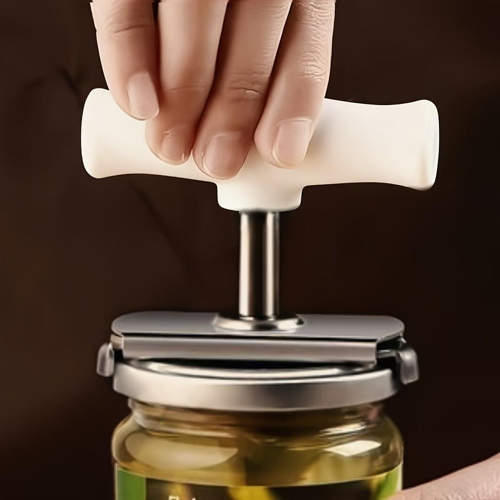 Multi-Functional Jar Opener, Stainless Steel, Rotating Adjustable, Effortless Can Lid Twister, Kitchen Convenient, 365-Day Use