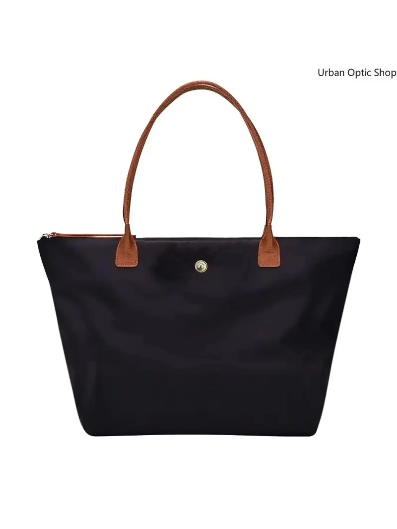 Women's Large Capacity Tote Bag, Nylon Oxford Everyday Work Bag with Contrast Leather Handles for Commute and Daily Travel, Tote Bags, Work Bags For Women