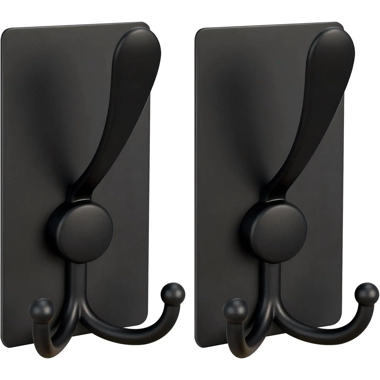2 Pack  Adhesive Hooks, 13lb Stainless Steel Sticky Towel Hooks