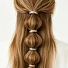 Women's Elegant Metal Hair Ties, Minimalist Headwear Suitable for Thick Hair, Fashion Hair Accessories for Party, Daily Clothing Decor, Elastic Hair Accessory, Minimalist Metal Hairband, Fashionable Hair Accessories