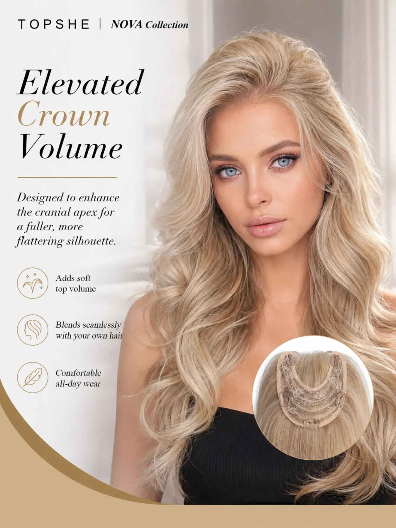 1pc 14" Blonde V-Shaped Hair Extensions Clip on Piece for Women Seamless Integration with Natural Hair High Density Straight Hair Volume Enhancer Glueless Breathable Design for Fashionista Summer Vibe Transformation