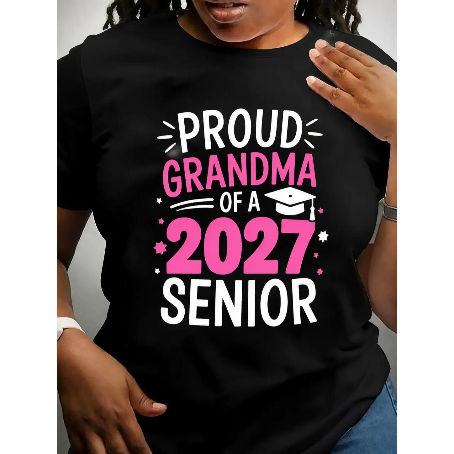 Proud Grandma of a 2027 Senior Shirt, Class of 2027 Graduation T-Shirt, Senior Gift, High School Senior 2027 Tee
